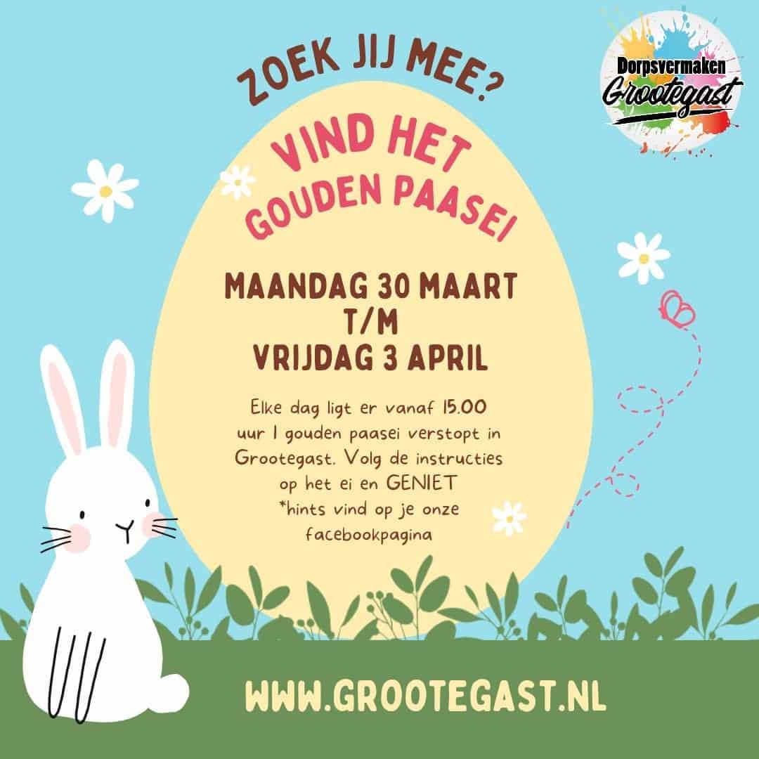 Zoek het Gouden Paasei in Grootegast