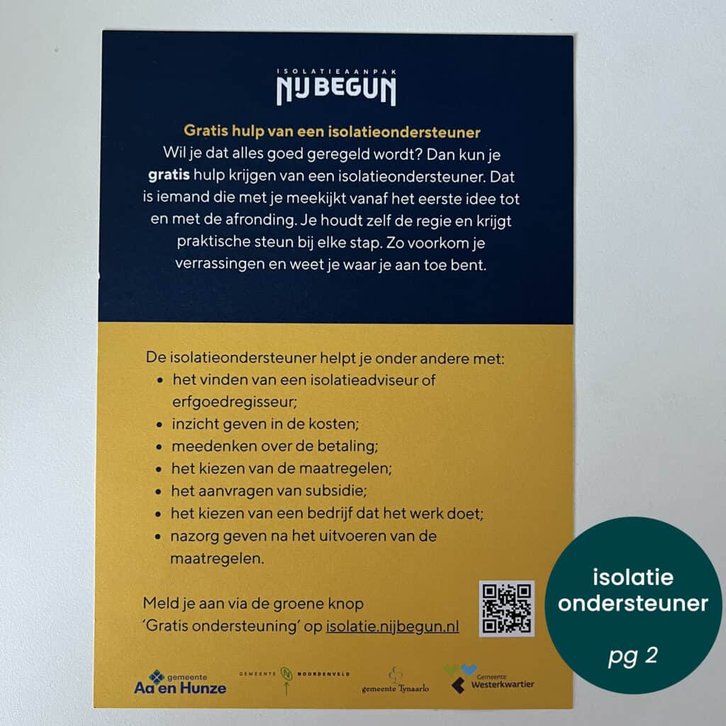 subsidie verduurzamen door Nij Begun voor inwoners Grootegast