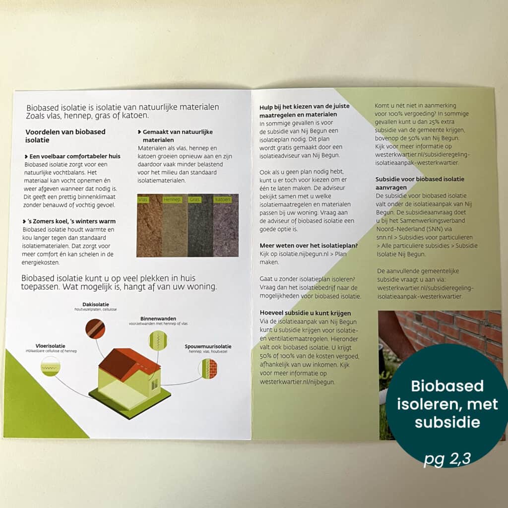 bio based verduurzamen, subsidie voor inwoners Grootegast