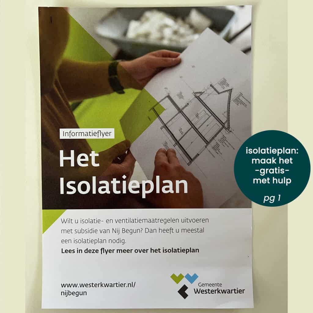 Maak een isolatieplan zonder kosten en weet hoe je kan verduurzamen